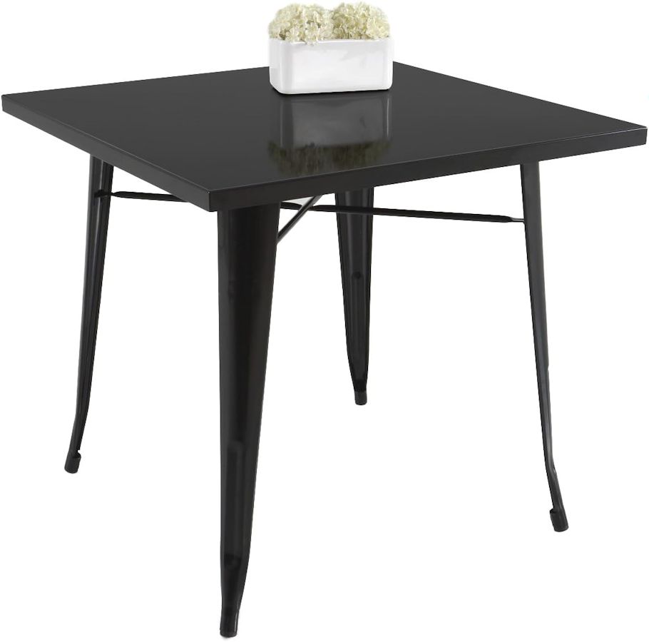 Mesa cafe metal negra